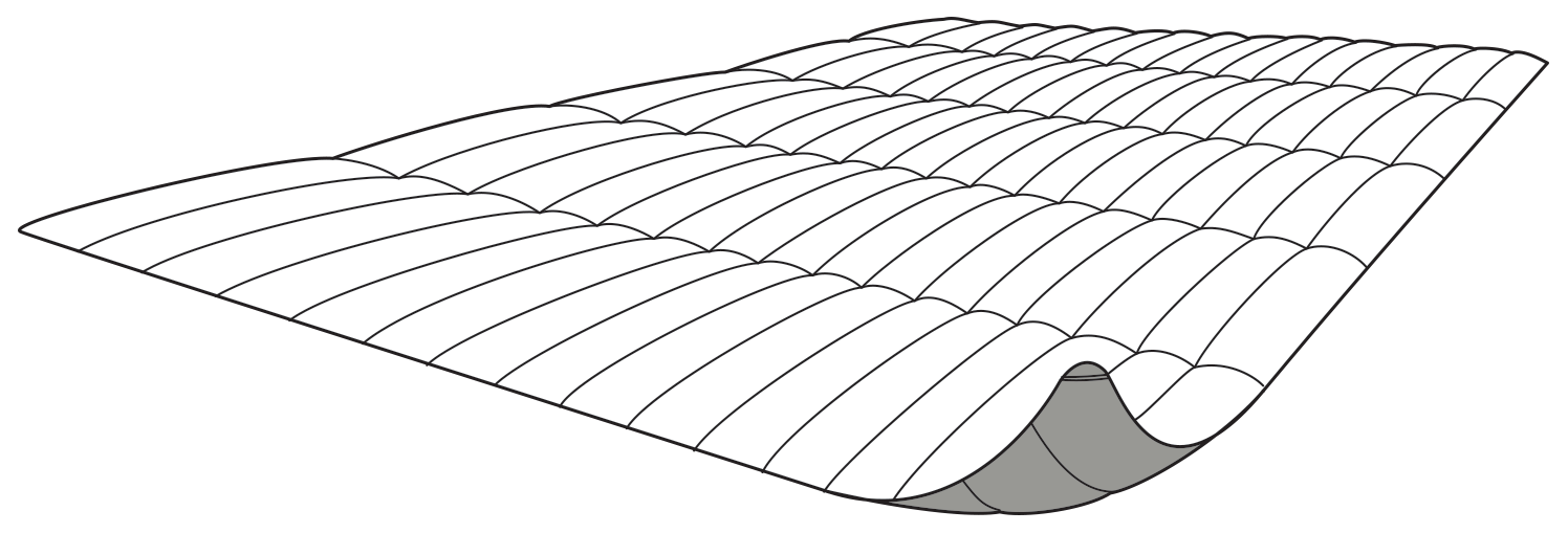 Duvet corner flipped open