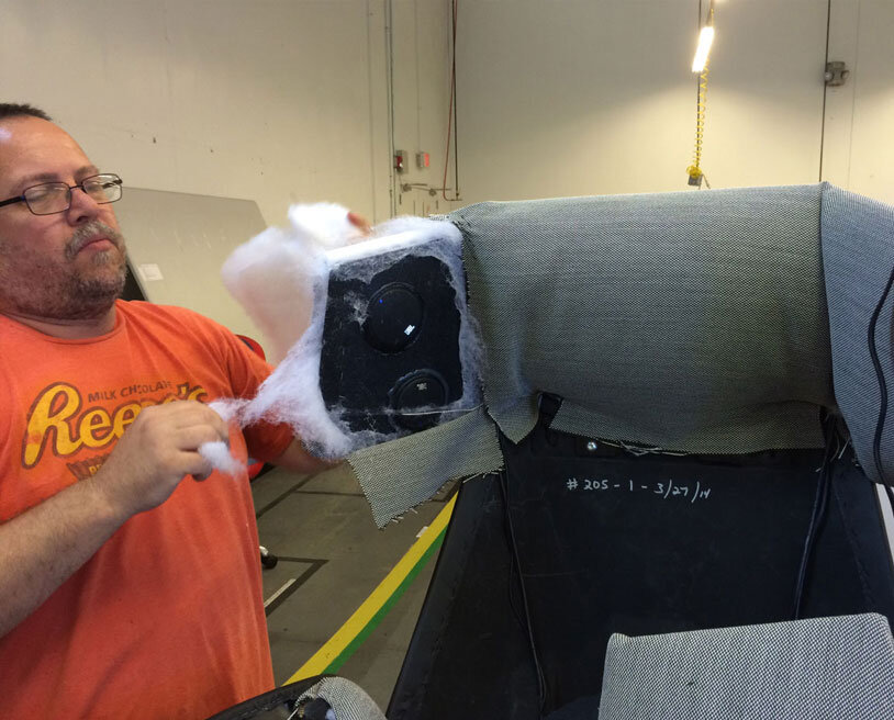 Upholstery development wing detail